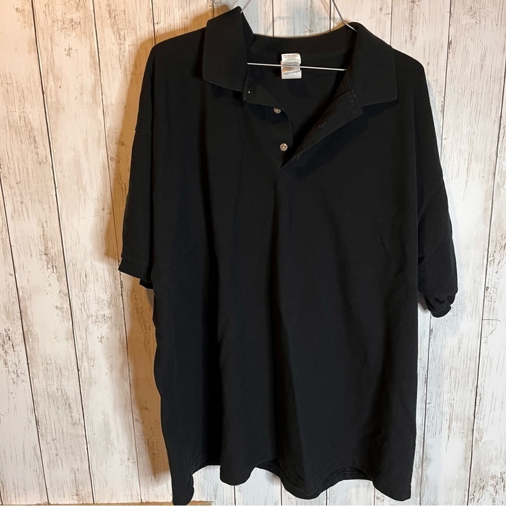 Gildan mens 2XL black polo , golf shirt